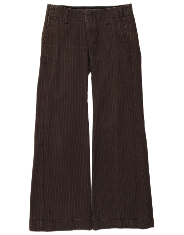 Spodnie damskie Gap Chino US 4 Small W28 L30 Brązowe prążki