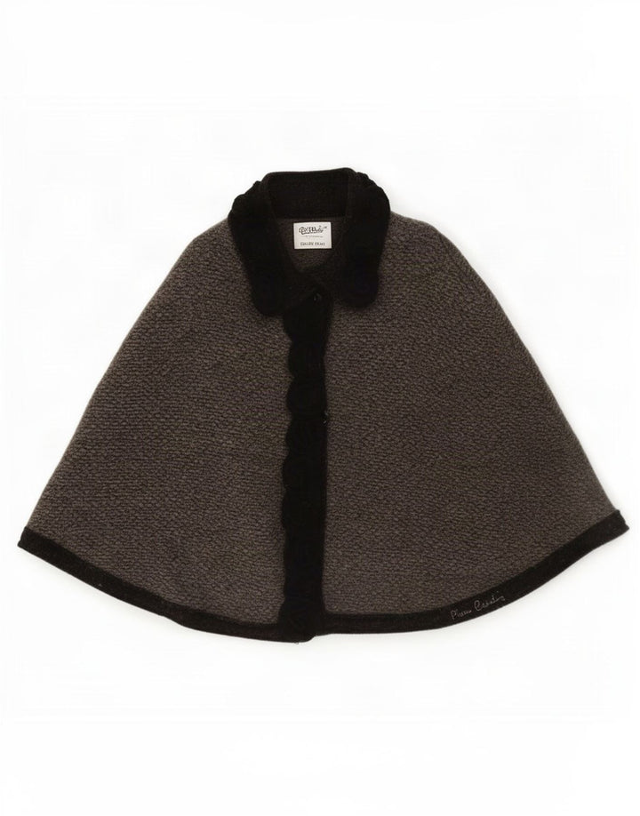 Damski płaszcz poncho Pierre Cardin w jednym rozmiarze, szary, wełniany