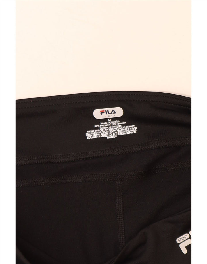 Damskie legginsy Capri FILA UK 14, średni czarny poliester