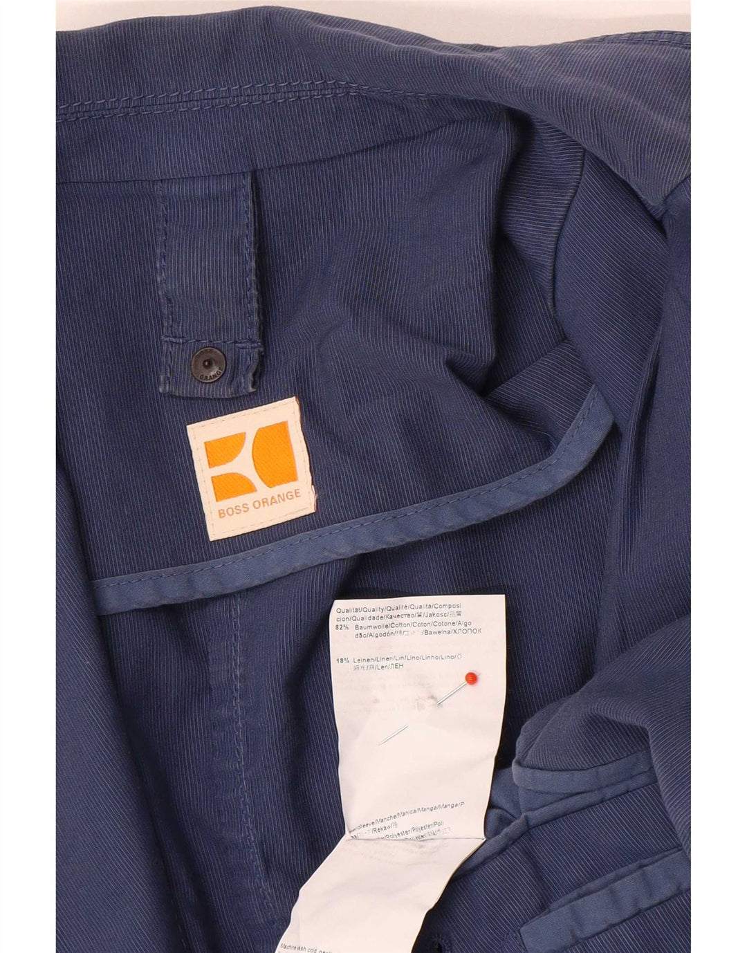 Męska marynarka zapinana na 3 guziki Hugo Boss EU 52 XL, niebieska bawełna