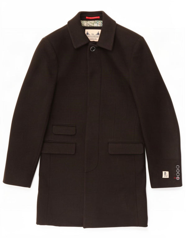 Płaszcz męski Vintage UK 40, duży, brązowy, wełniany