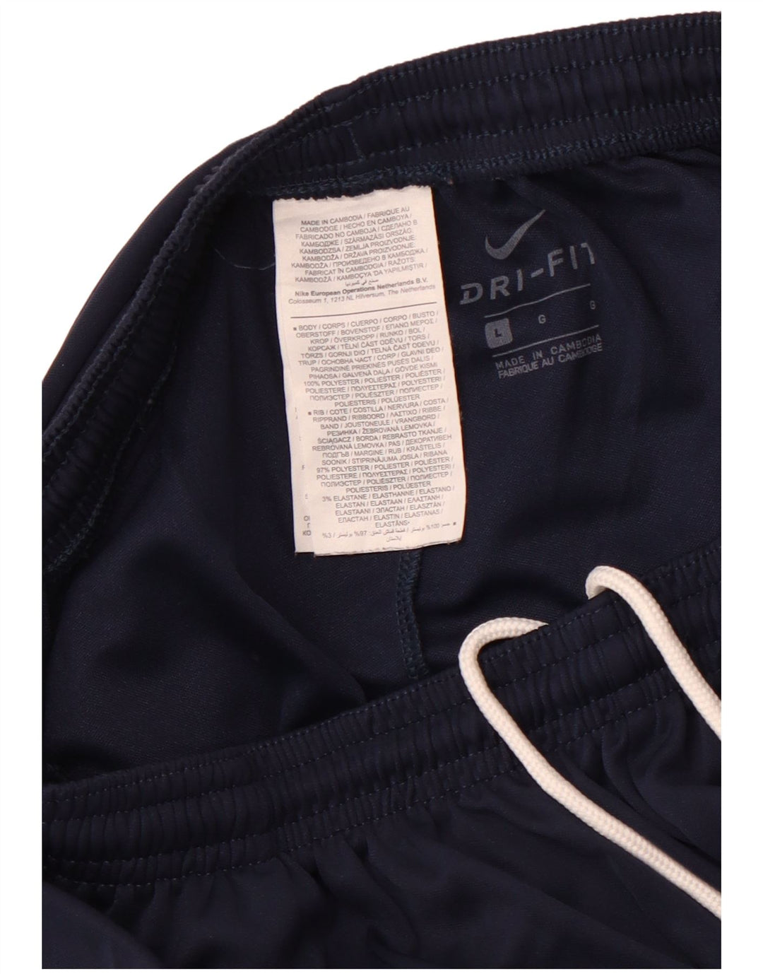 Męskie spodnie dresowe NIKE Dri Fit, duże, granatowe, z poliestru