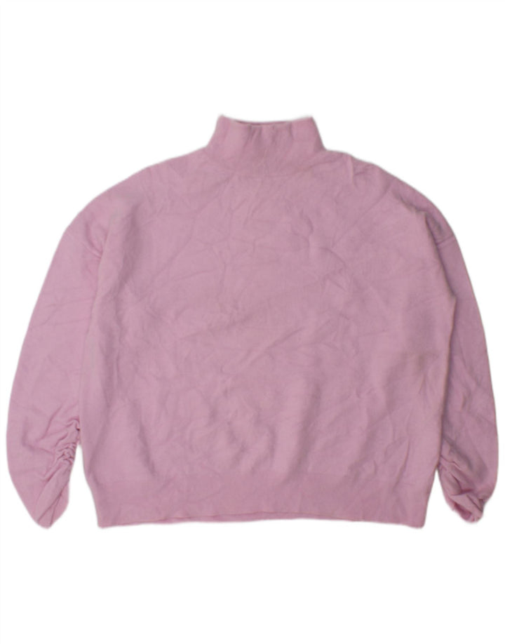 Damski sweter oversize MINT VELVET z golfem UK 10 Small Pink