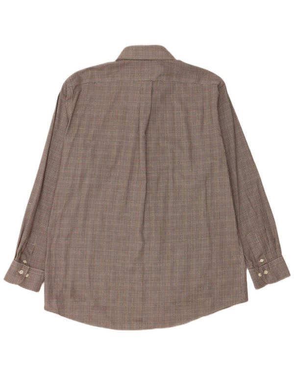 Dopasowana koszula męska Ralph Lauren, rozmiar 17 43 XL, brązowa pepitka