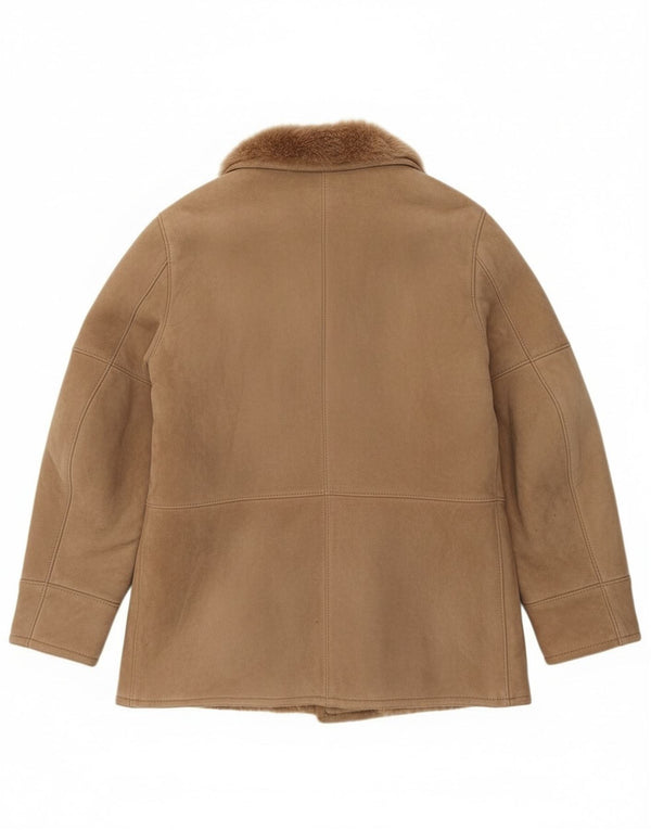 Vintage męska kurtka Shearling IT 52 XL Brązowa kurtka Shearling