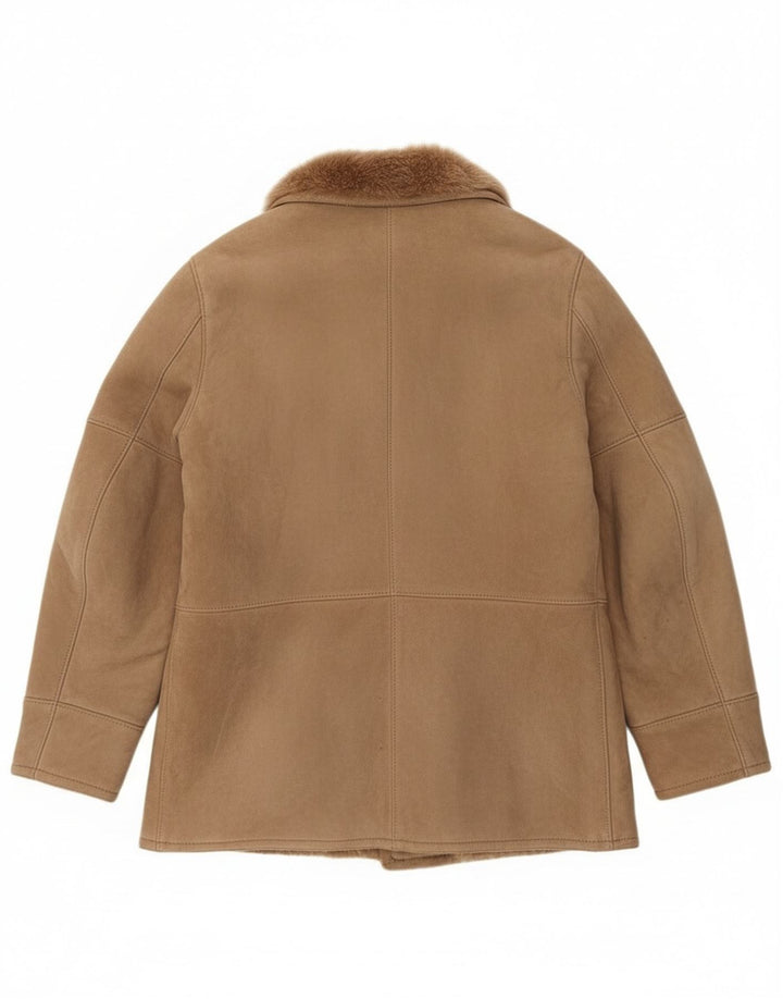 Vintage męska kurtka Shearling IT 52 XL Brązowa kurtka Shearling