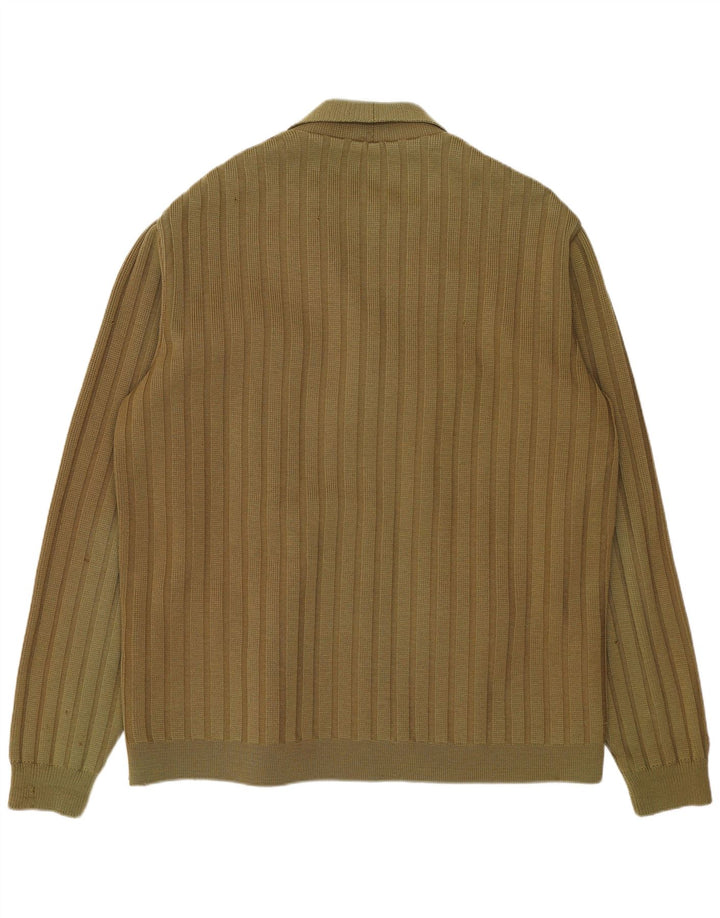 Męska dzianinowa zamszowa kurtka Renna UK 38 Medium Khaki
