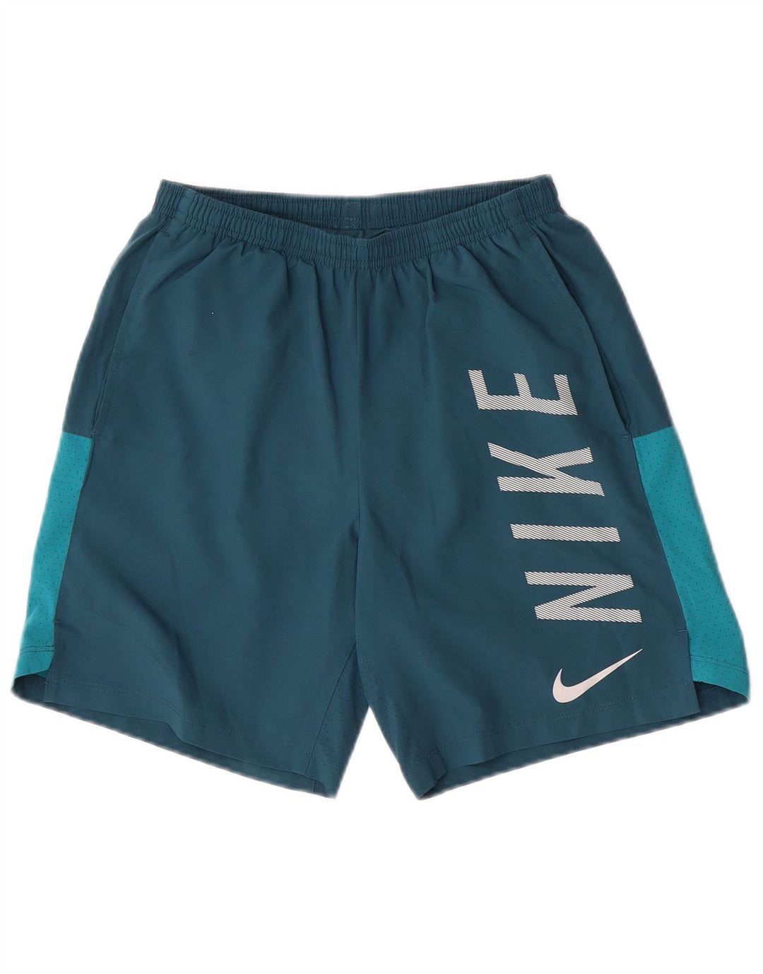 Męskie spodenki sportowe Nike Dri Fit Graphic, mały, zielony poliester z blokami kolorów