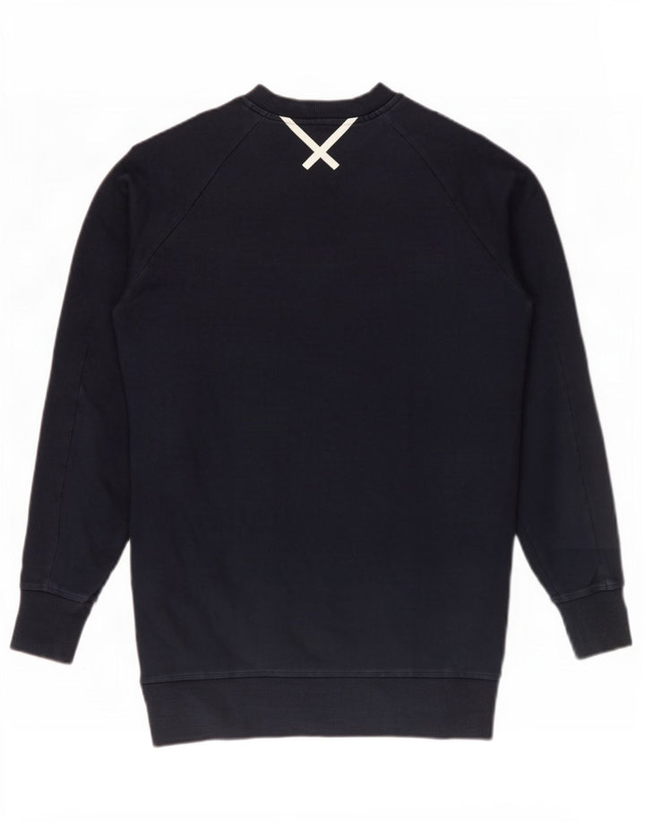 Damska bluza oversize Adidas Jumper UK 10, mała, granatowa, bawełniana