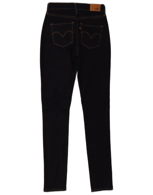 Damskie jeansy Levi's Skinny z wysokim stanem W25 L32 Granatowa bawełna