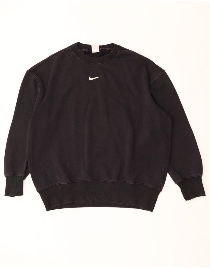 Męska bluza dresowa Nike o luźnym kroju, mała, czarna, bawełniana