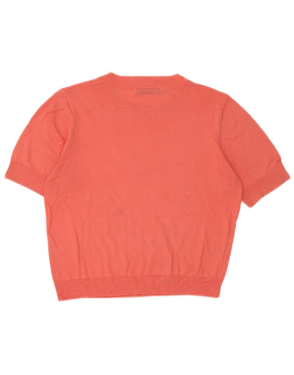 Zara Womens Crop Blouse Top UK 10 Small Orange