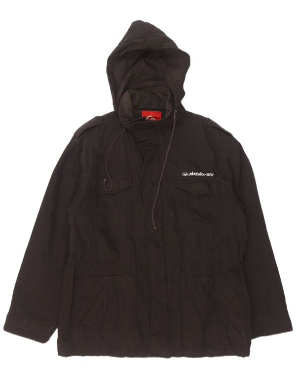 Męska kurtka wojskowa z kapturem Quiksilver UK 42 XL, czarna bawełna