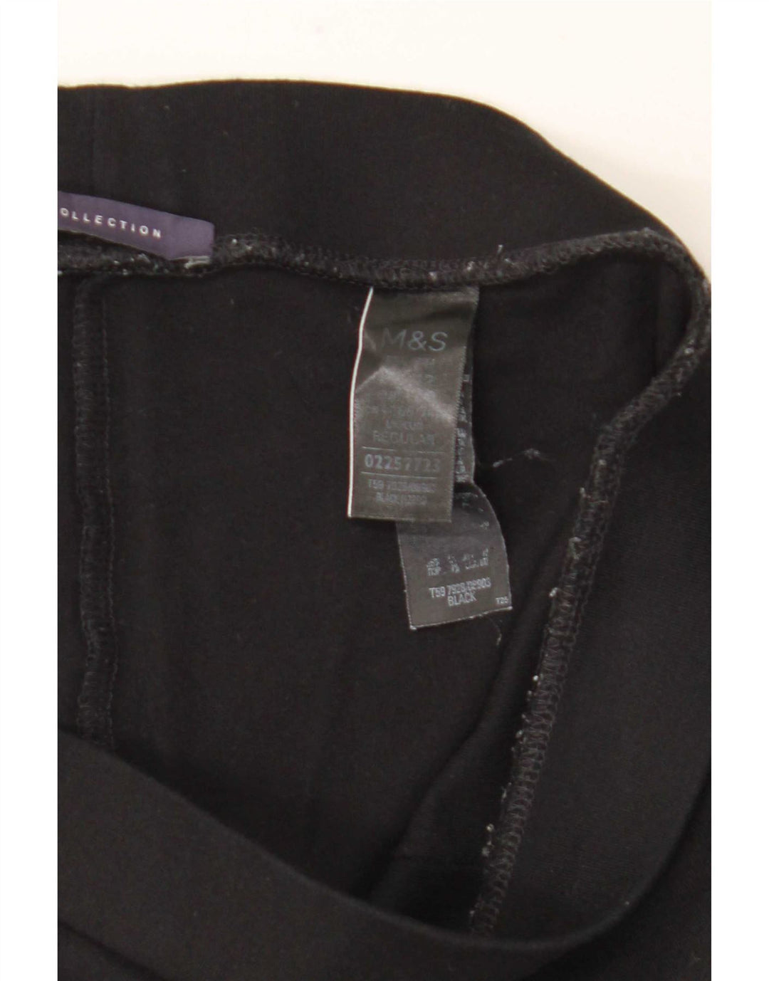 Damskie legginsy Marks & Spencer Stirrup UK 12, średnia czarna wiskoza