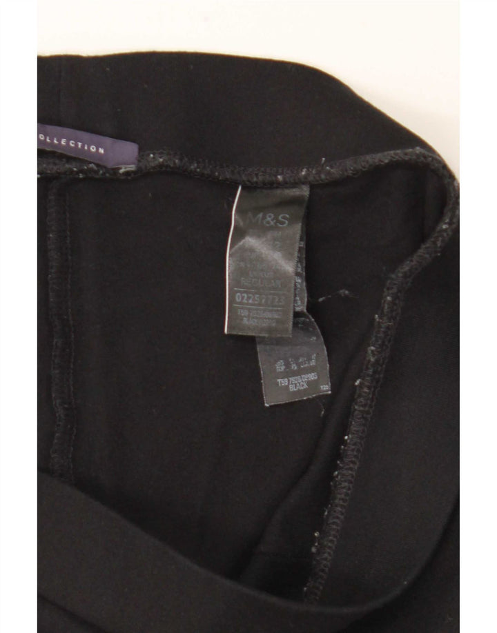 Damskie legginsy Marks & Spencer Stirrup UK 12, średnia czarna wiskoza