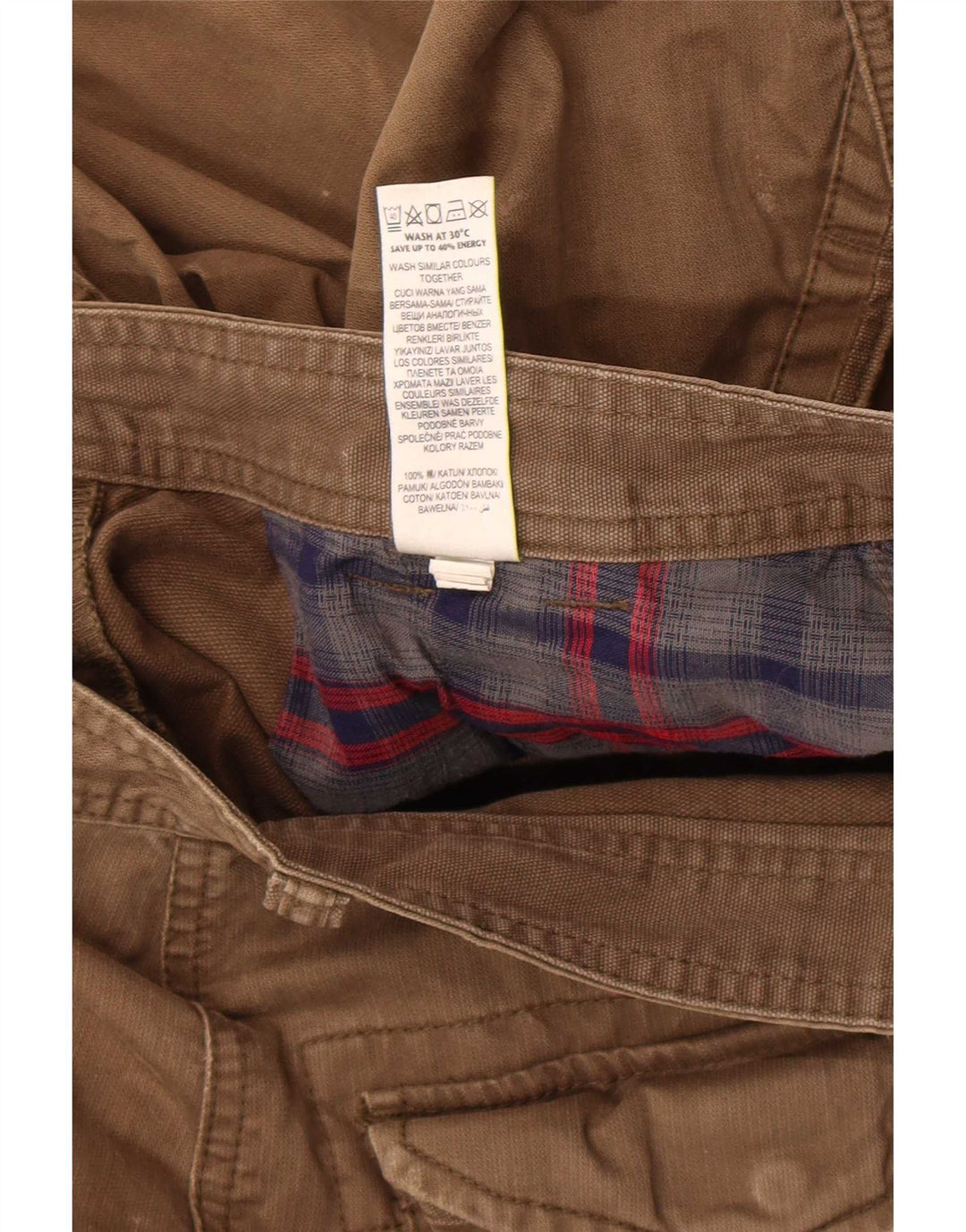 Męskie spodnie cargo Marks & Spencer W30 L29, bawełna khaki