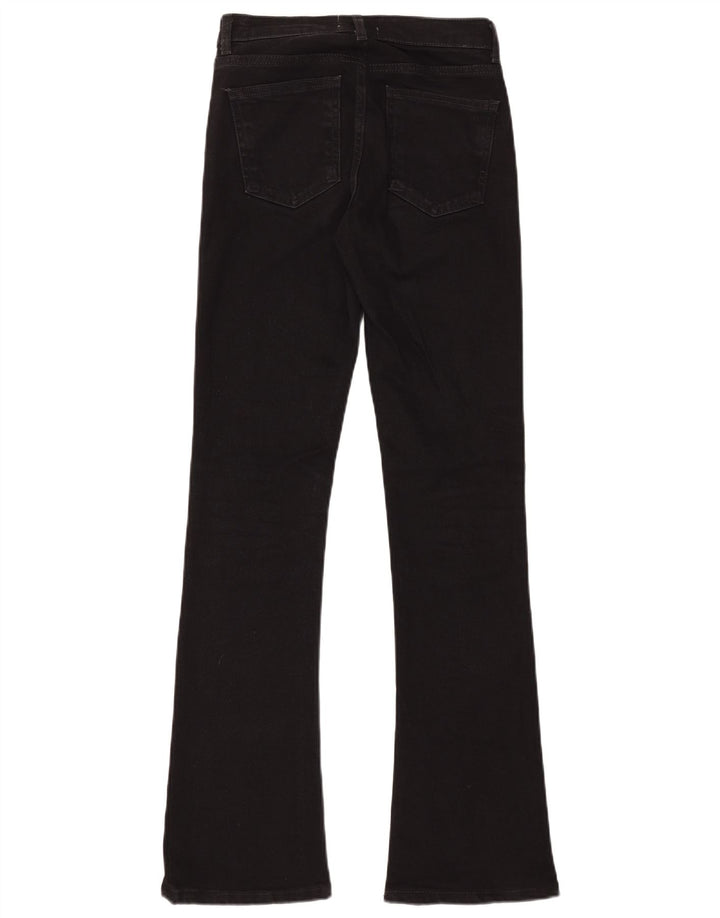 Damskie jeansy rozkloszowane Zara EU 34 2XS W24 L32 Czarne bawełniane