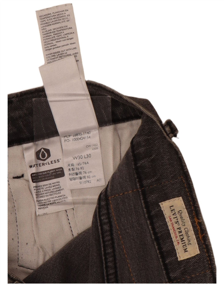 Męskie jeansy LEVI'S 512 Slim Tapered W30 L30 Szara bawełna