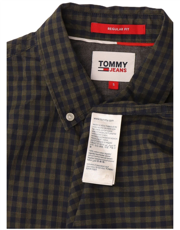 Koszula męska Tommy Hilfiger o regularnym kroju, mała, granatowa, bawełniana w kratkę
