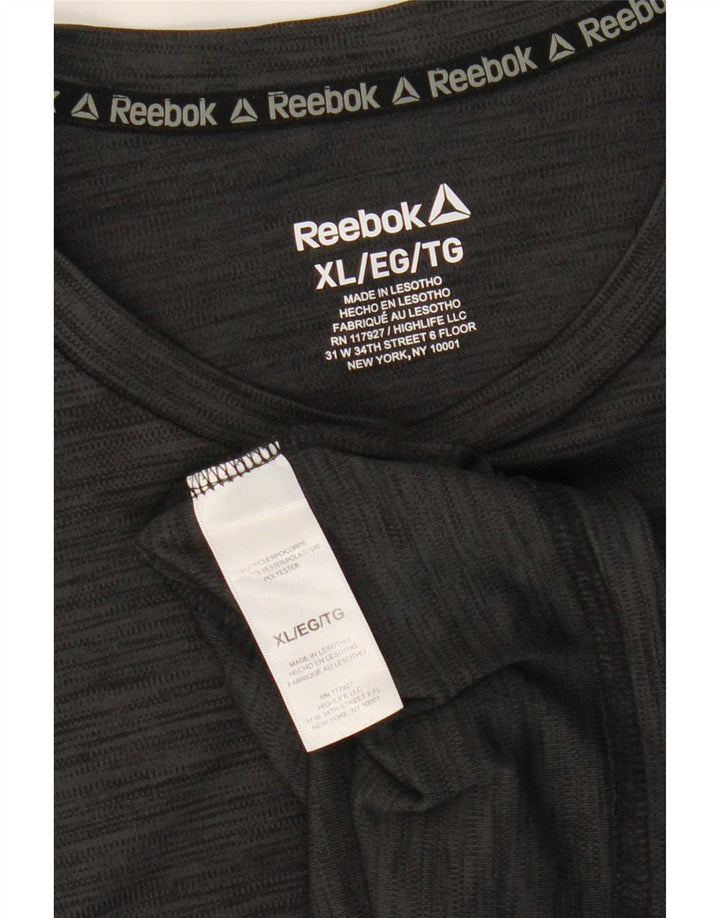 T-shirt męski Reebok Top XL, szary, nakrapiany poliester