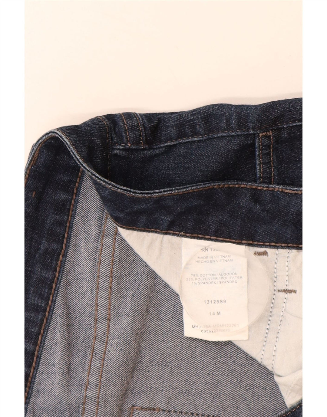 Damskie jeansy Capri LEE Riders Mid Rise US 14 Large W34 L19 Granatowe