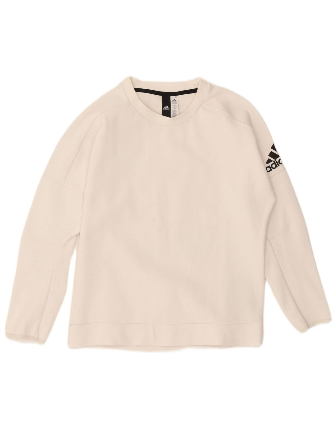 Damska bluza Adidas Graphic Jumper UK 12/14 Średnia biała bawełna