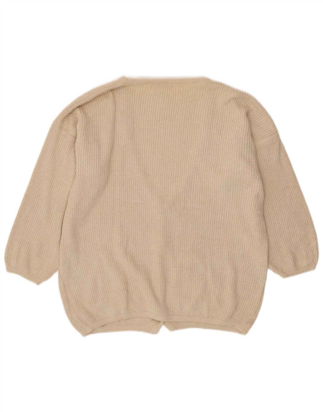 Damski sweter oversize w stylu vintage, EU 46/48 XL, w kolorze złamanej bieli