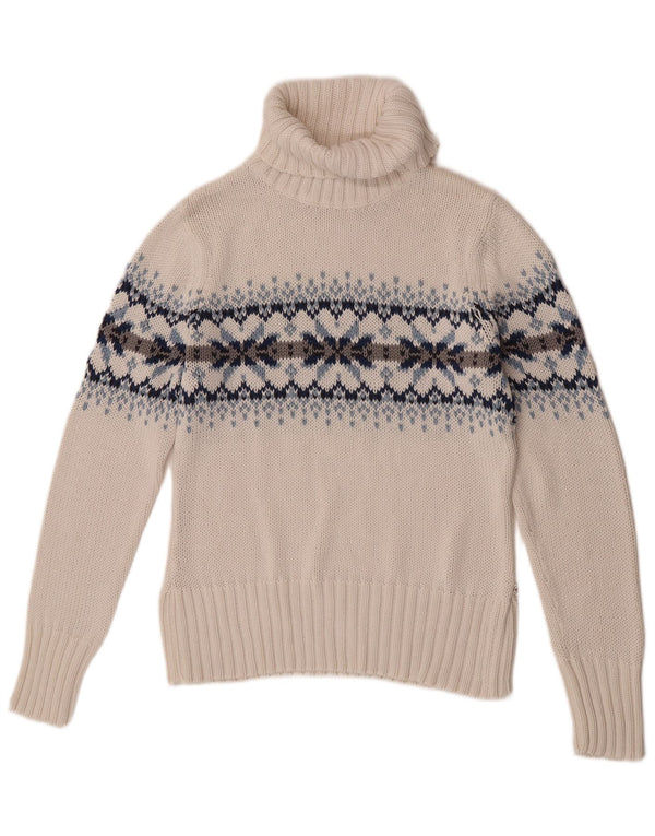 Damski sweter Tom Tailor z okrągłym dekoltem UK 14 Large White Fair Isle