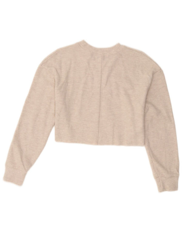 Sweter damski Zara Crop Oversize z okrągłym dekoltem UK 10 Small Beige