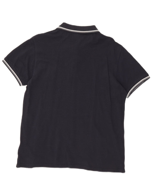 Męska koszulka polo Sergio Tacchini, średnia, granatowa, bawełniana