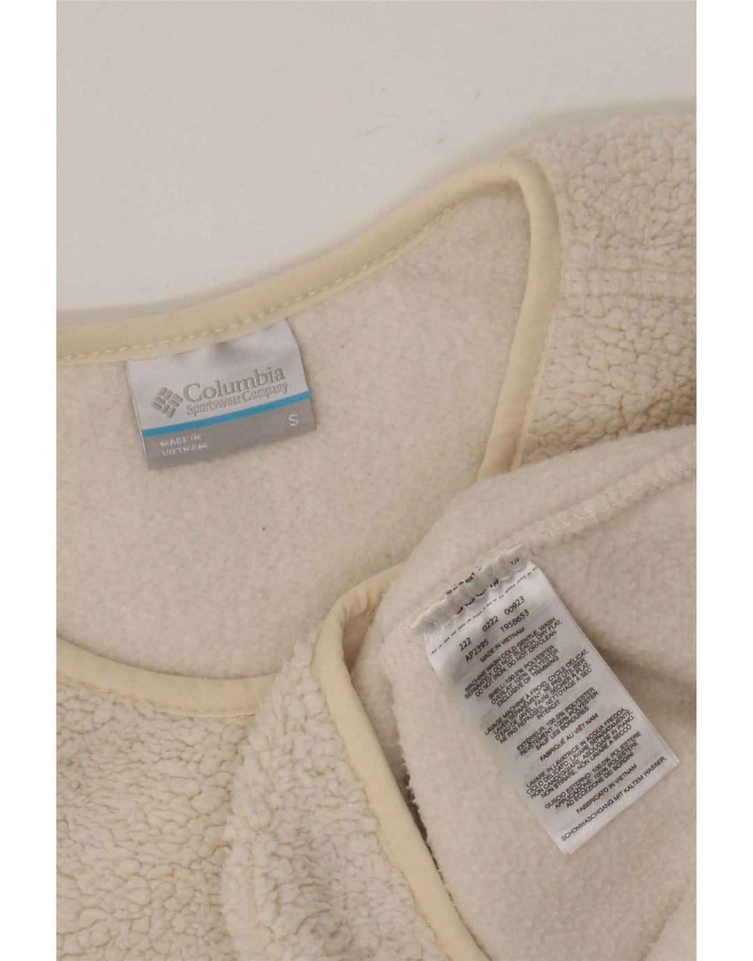 Damski sweter polarowy Columbia UK 10, mały, biały, poliester