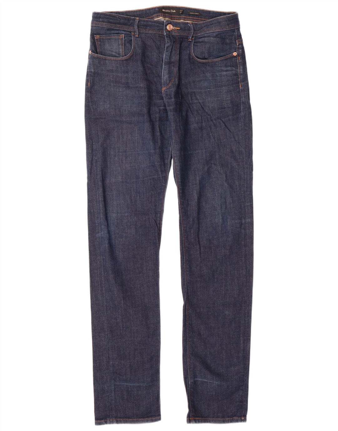 MASSIMO DUTTI Męskie jeansy slim EU 38 Small W30 L34 Granatowa bawełna