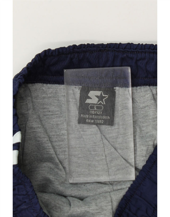 Spodnie dresowe dla chłopców Starter, 10-11 lat, duże, granatowe, poliestrowe