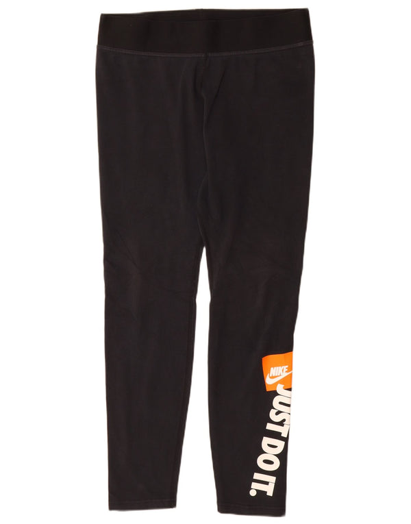 Damskie legginsy Nike Graphic UK 16, duże, czarne