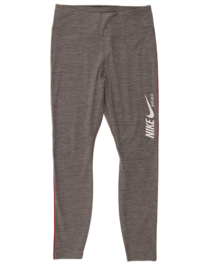 Damskie legginsy Nike Graphic UK 12, średnioszary, poliestrowy