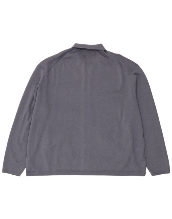 Marks & Spencer Męski sweter kardigan 4XL Niebieski poliester