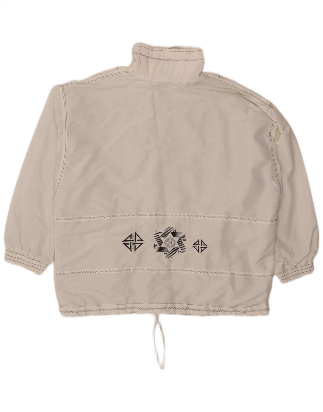 Maser M Damska kurtka oversize Anorak UK 16, duża, biała, poliestrowa