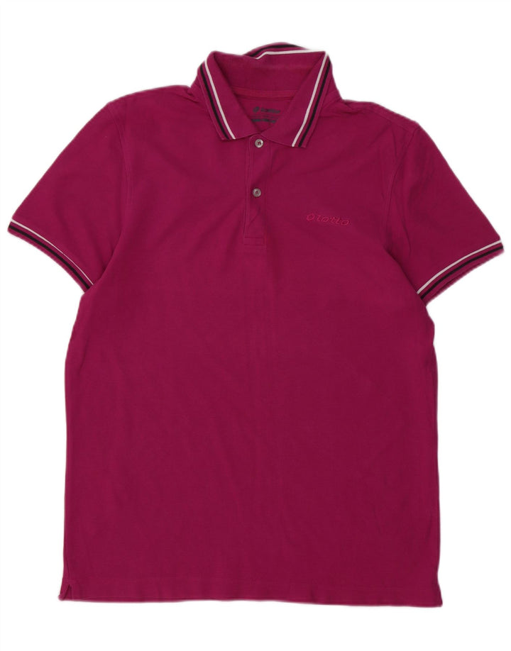LOTTO Mens Polo Shirt Large Purple