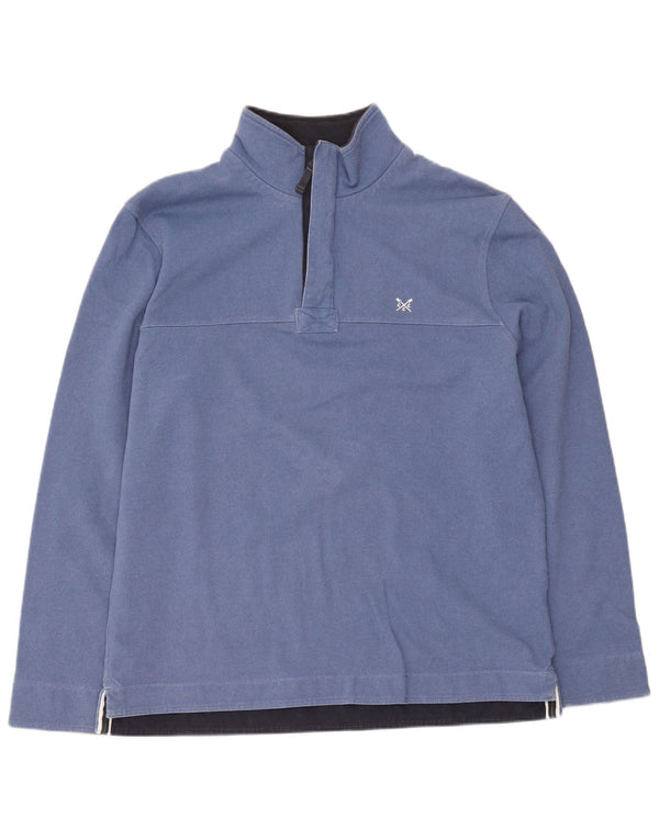 Crew Clothing Męska bluza z zamkiem błyskawicznym, sweter XL, niebieska bawełna