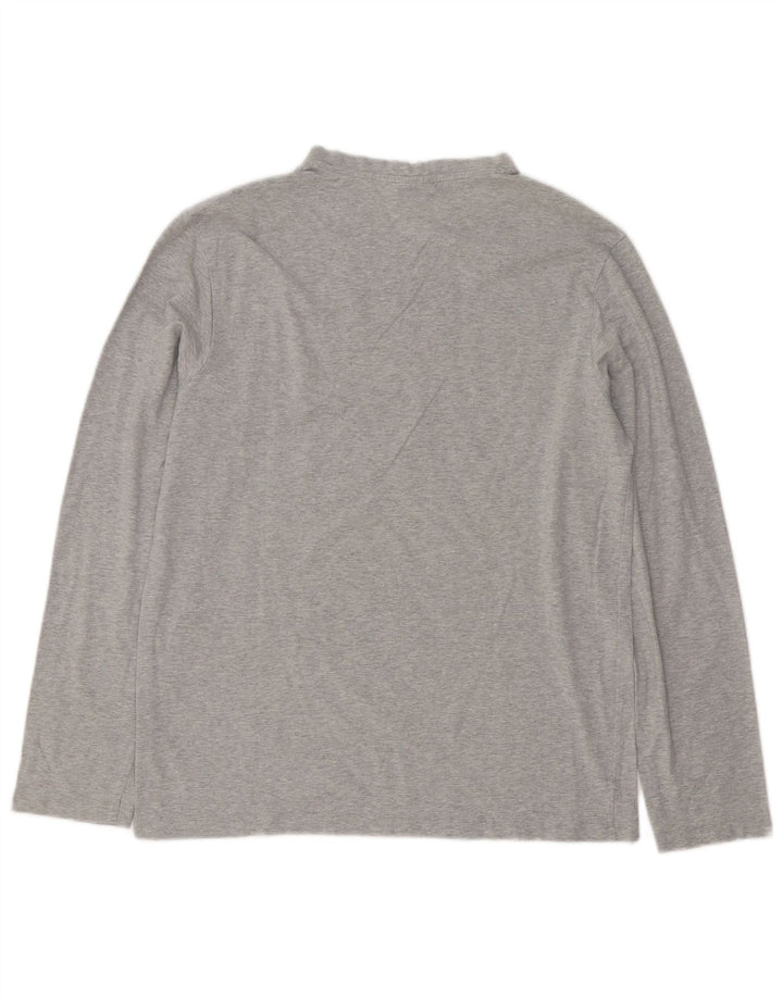 Męski top Trussardi Jeans z długim rękawem, średnioszary, bawełniany w cętki