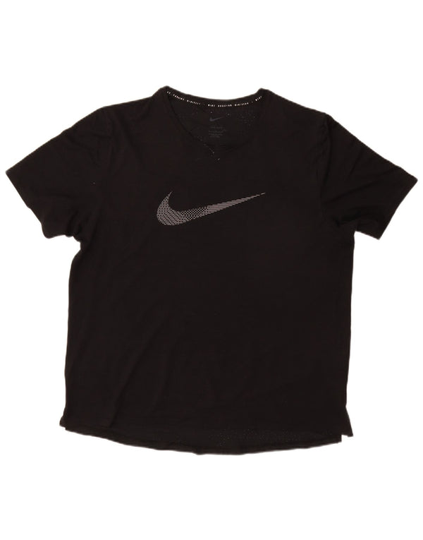 Męski T-shirt NIKE Dri Fit z grafiką, duży, czarny poliester