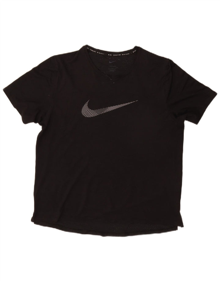 Męski T-shirt NIKE Dri Fit z grafiką, duży, czarny poliester