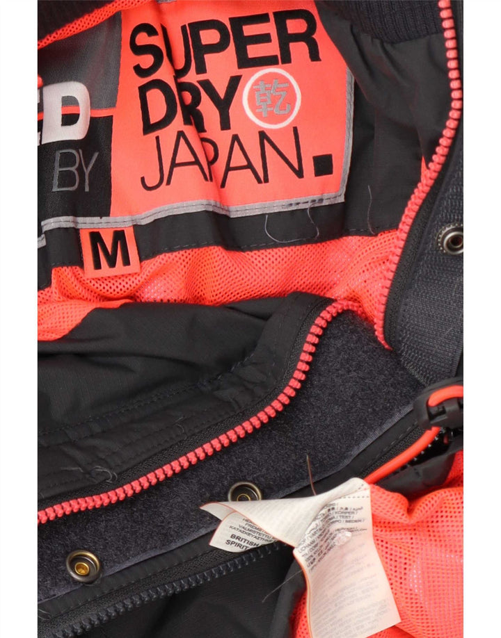 Damska kurtka przeciwdeszczowa Superdry Graphic UK 14 Średni szary nylon