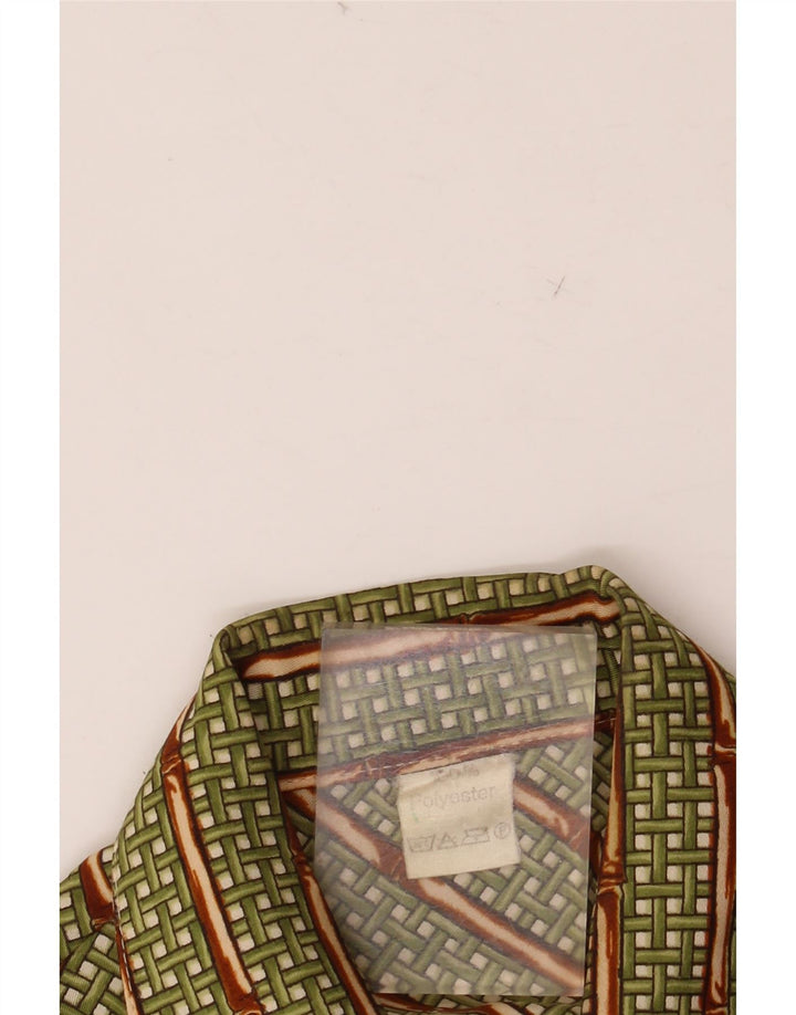 Koszula damska VINTAGE UK 12 Średni zielony geometryczny poliester