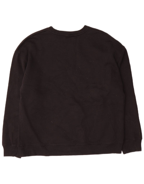 Damski sweter Zara z grafiką oversize, UK 10, mały, czarny, bawełniany
