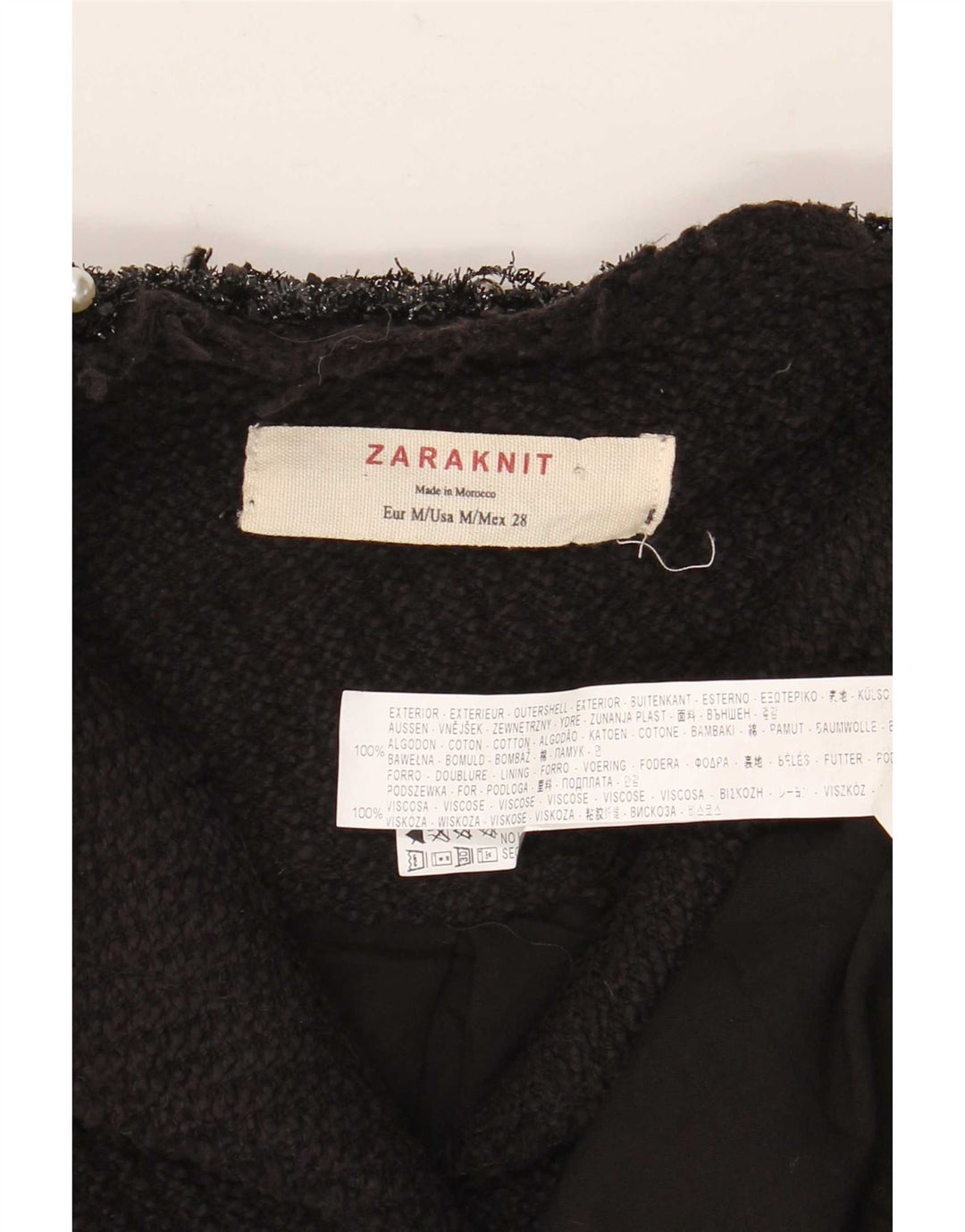 Płaszcz damski Zara UK 12, średni czarny, bawełniany
