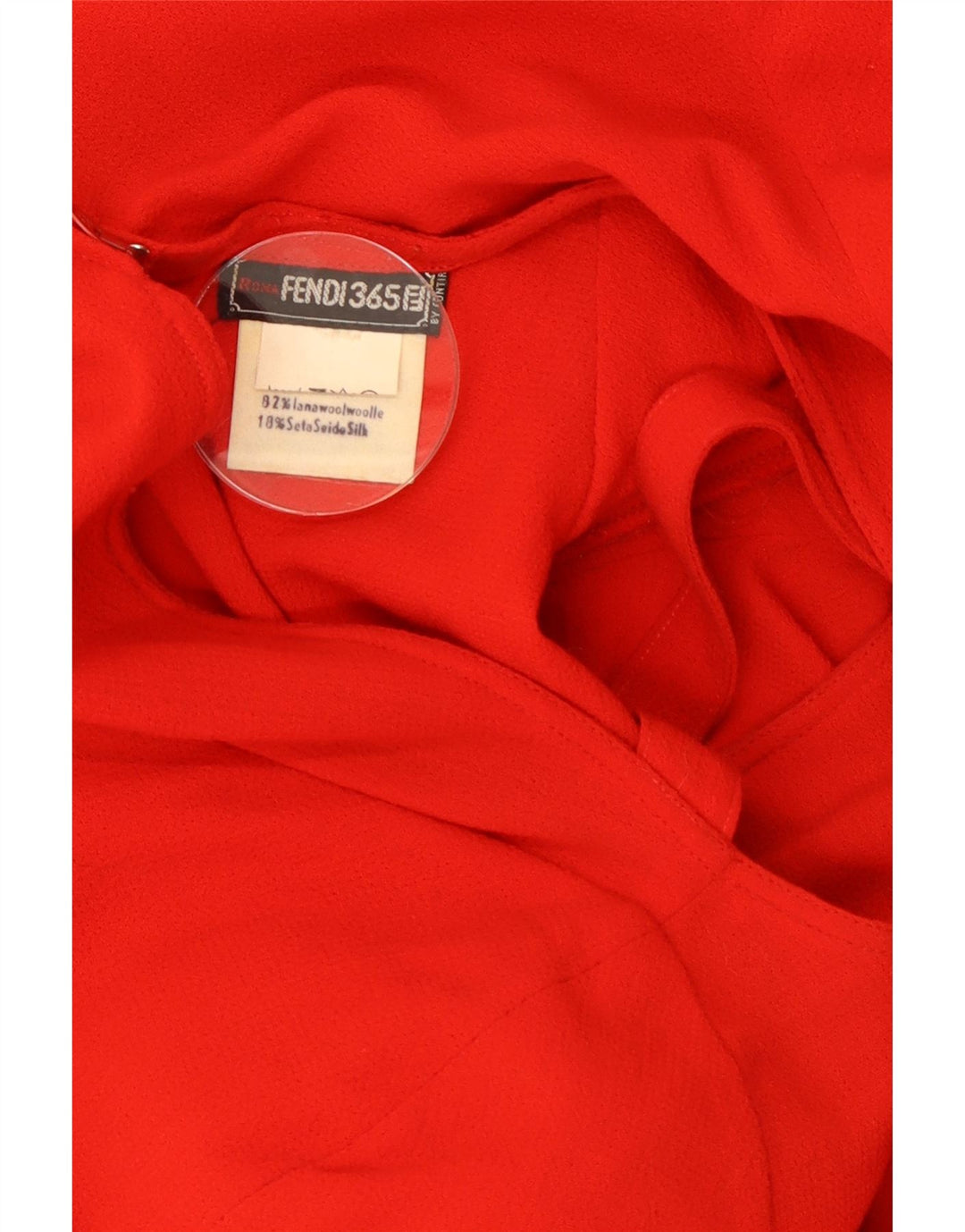 Fendi damska sukienka typu shift z długim rękawem UK 18 XL czerwona wełna