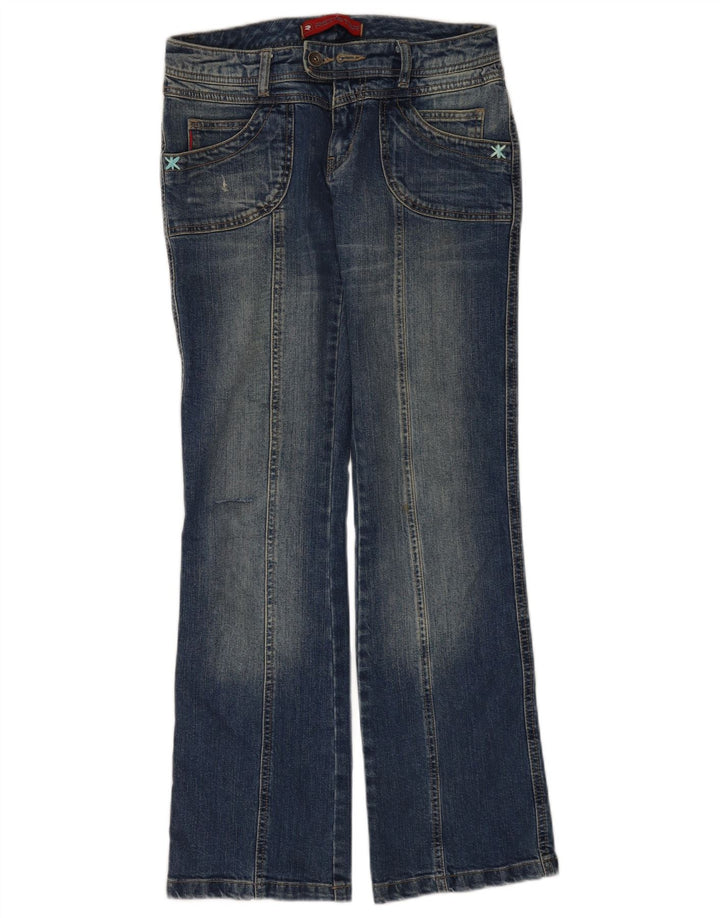 Vintage damskie jeansy Bootcut W28 L31 granatowe
