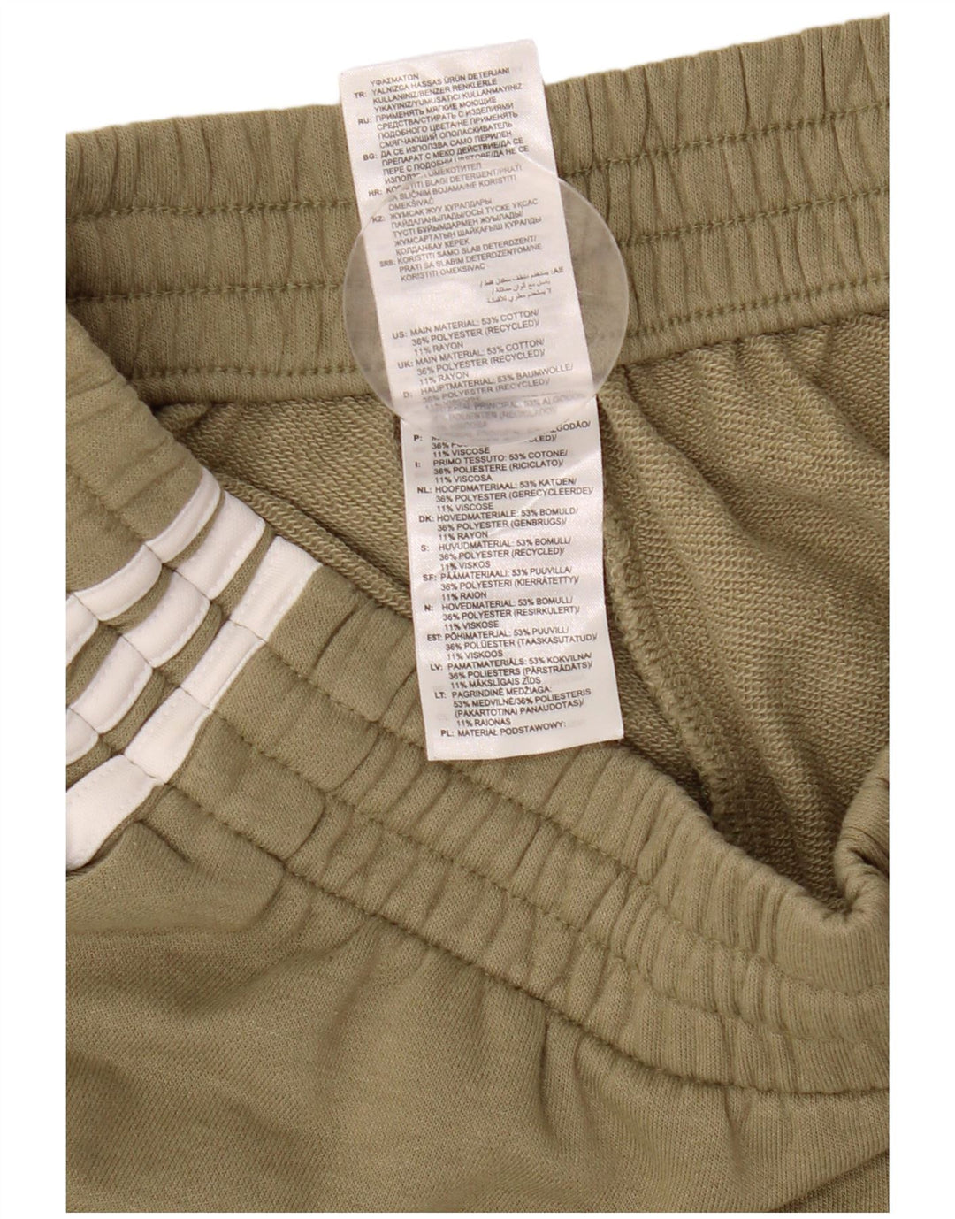 Męskie spodenki sportowe Adidas, średnie khaki, bawełniane