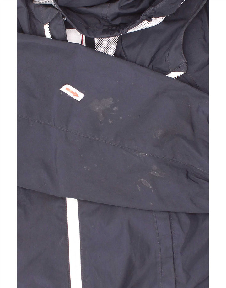 Chłopięca kurtka przeciwdeszczowa Tommy Hilfiger z kapturem, 5-6 lat, granatowa